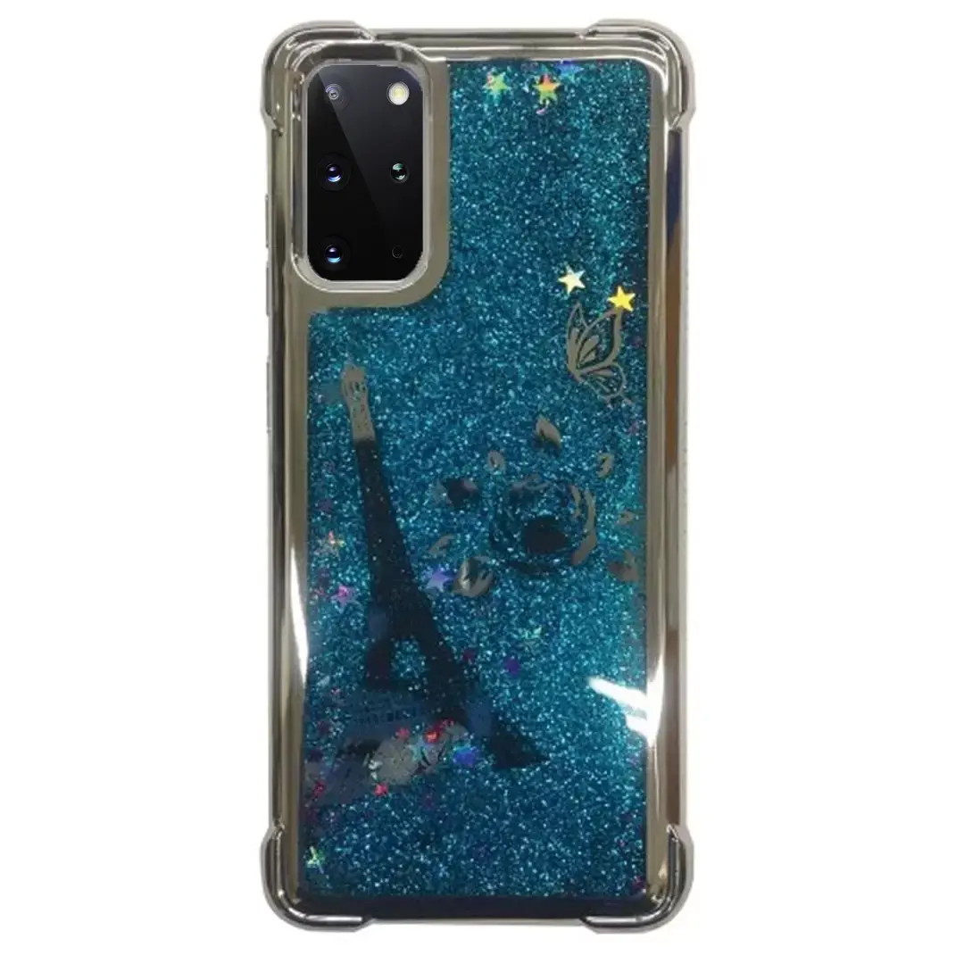 Samsung Galaxy S20 Plus Waterfall Protective Case Silver Eiffel Tower